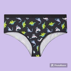 5X 28W Torrid Black Dinosaur Cotton Cheeky Panty Mid Rise Pink T Rex Lingerie st